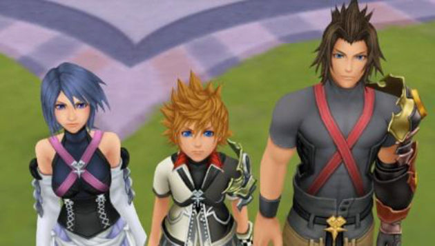 Kingdom Hearts: Birth By Sleep Trio at Attention